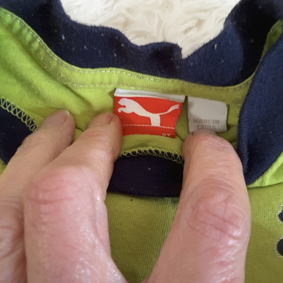 Puma green blue tee short sleeve shirt sz 3T - Picture 2 of 5